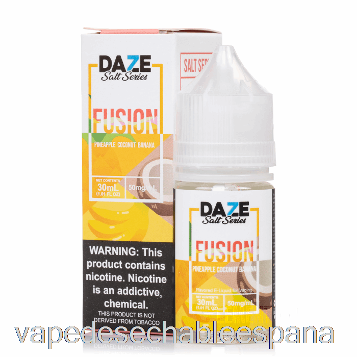 Vape España Piña Coco Plátano - 7 Daze Fusion Salt - 30ml 30mg